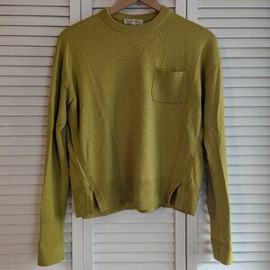 Alex Mill Chartreuse Yellow Merino Cotton Sweater Size XS